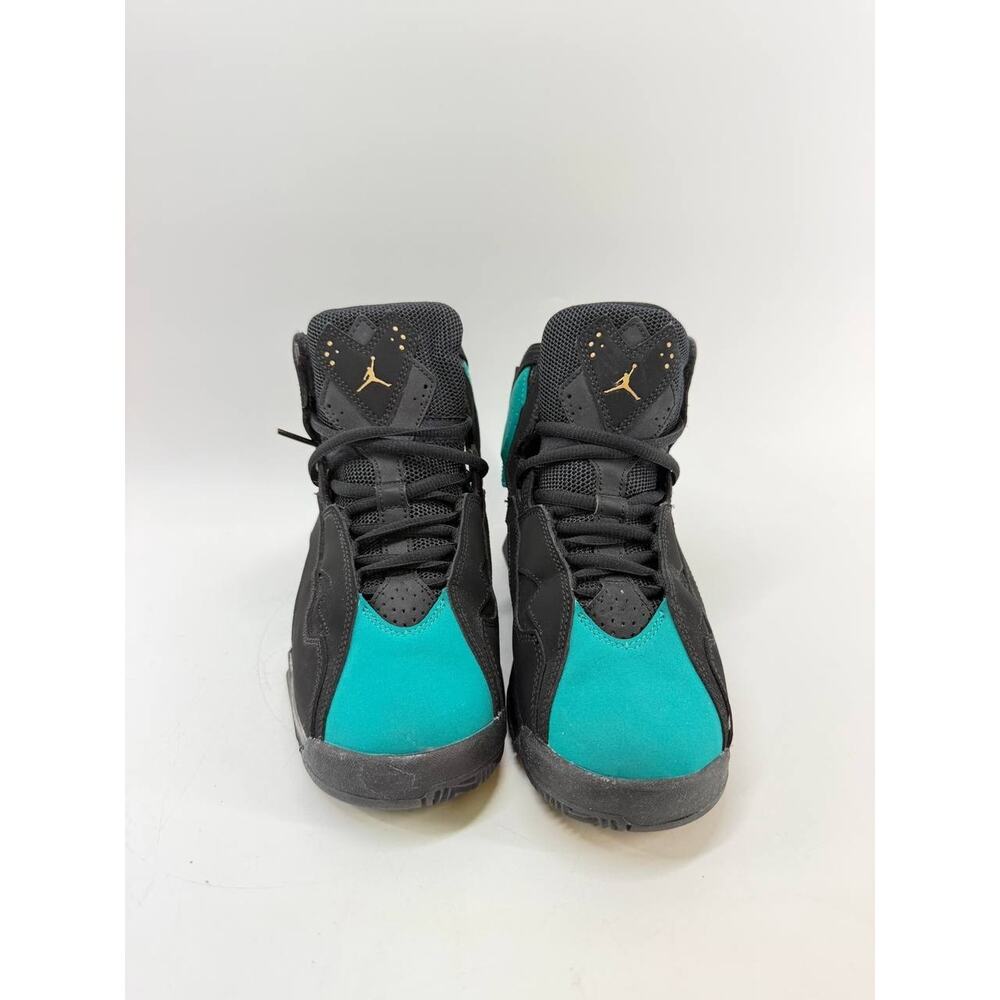 Nike Air Jordan Youth Girls Size 5Y Black Teal High Top Sneakers Shoes - Picture 2 of 12